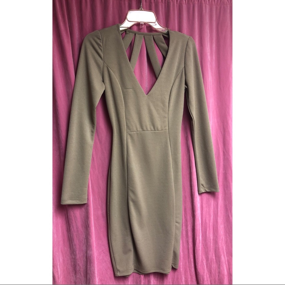 Beige colored dress
